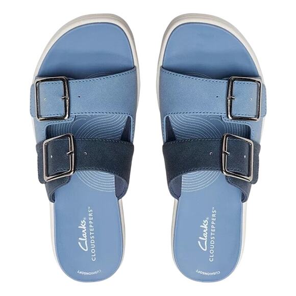 CLOUDSTEPPERS BY CLARKS Drift Buckle Slip-On Slide Sandals Size 11 New w/o Tag - Picture 1 of 8